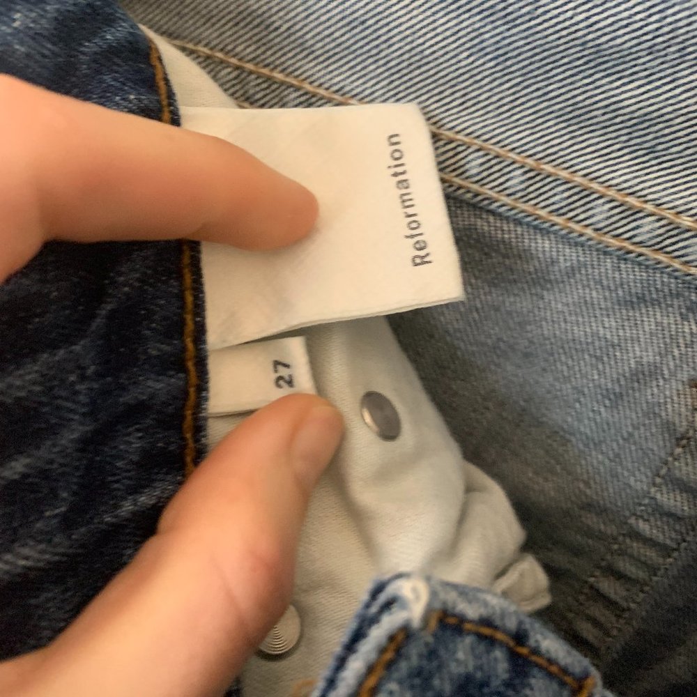 Reformation button-fly straight jeans - size 27